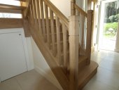 Oak Hollewell Spec with Stop Chamfered (fluted) Spindles