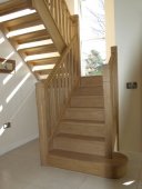 Oak Hollewell Spec with Stop Chamfered (fluted) Spindles