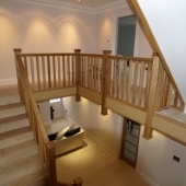 Ash with Stop Chamfered (fluted) Spindles